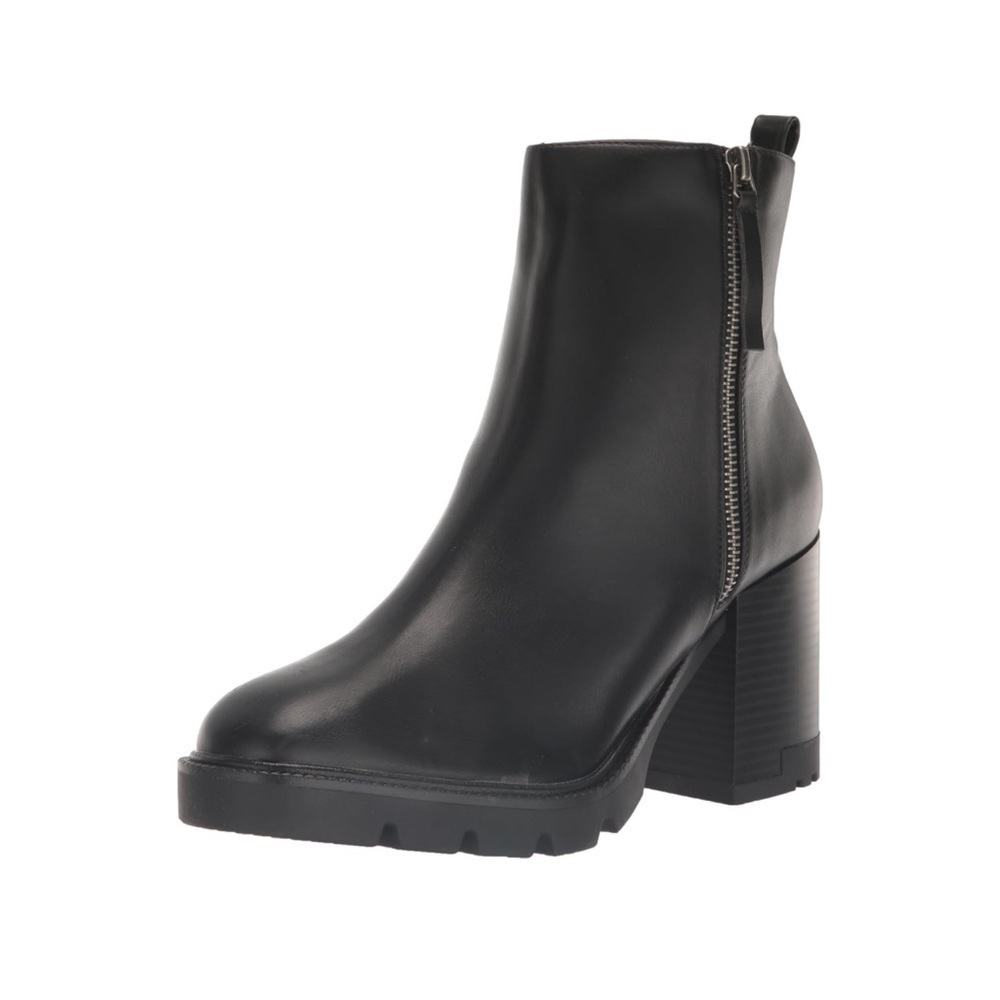 Esprit Perlina Black Chunky Heel Lug Outsole Zippered NWT Heeled Platform Sz 8.5